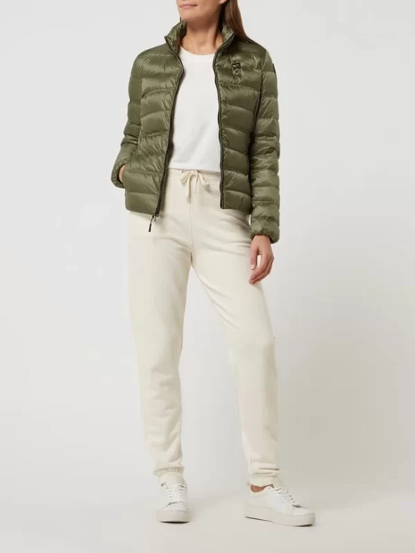 Blauer Usa Daunenjacke Mit Stehkragen – Olivgrün 1