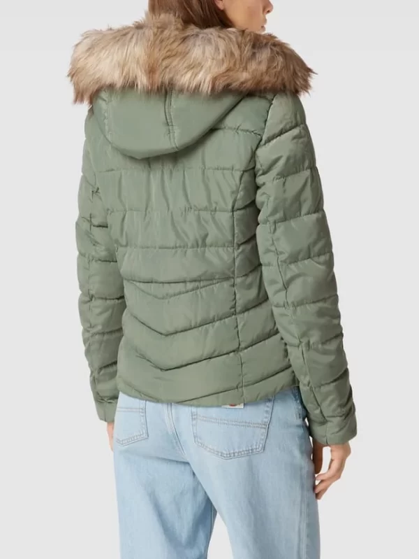 Only Steppjacke Mit Kunstpelzkragen Modell ‘ELLAN’ – Grün 6