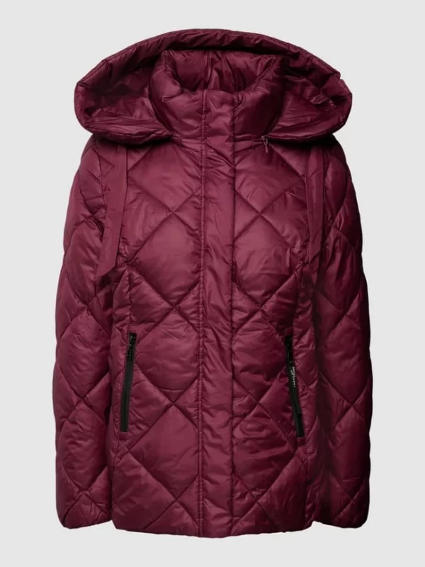Gerry Weber Edition Steppjacke Mit Reißverschlusstaschen – Bordeaux Rot 3