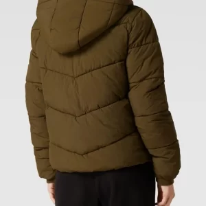 Pieces Steppjacke Mit Kapuze – Olivgrün 15