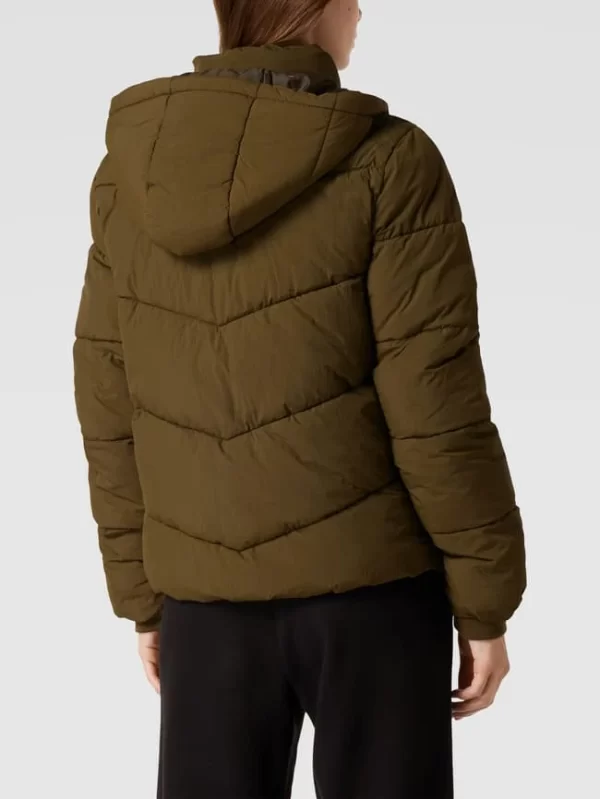 Pieces Steppjacke Mit Kapuze – Olivgrün 6