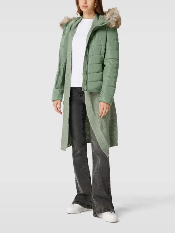 Only Steppjacke Mit Kunstpelzkragen Modell ‘ELLAN’ – Grün 1