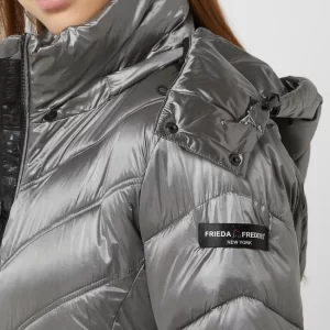 Frieda & Freddies Steppjacke Mit Abnehmbarer Kapuze – Mittelgrau 18
