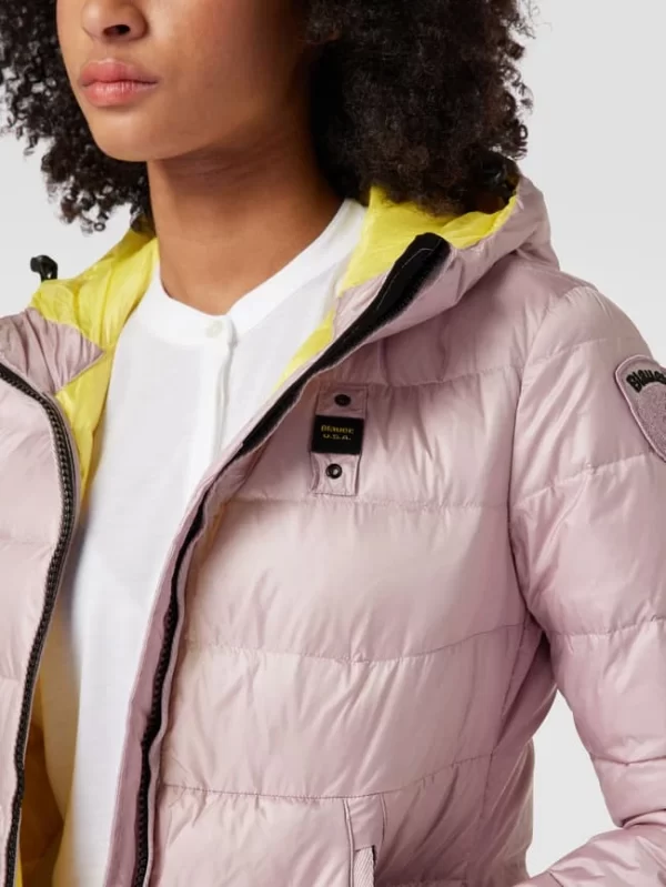 Blauer Usa Daunenjacke In Stepp-Optik – Flieder 4