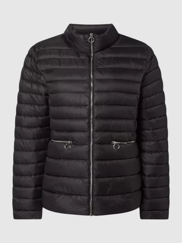 ONLY CARMAKOMA PLUS SIZE Steppjacke Mit Stehkragen Modell ‘Madeline’ – Schwarz 1