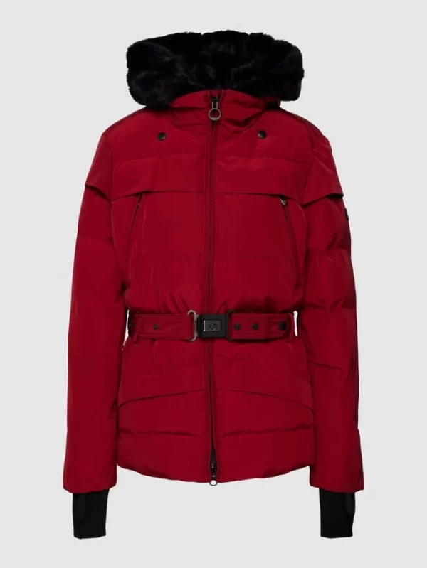 Wellensteyn Steppjacke Mit Kunstpelzkragen Modell ‘TIVANA 382’ – Dunkelrot 3