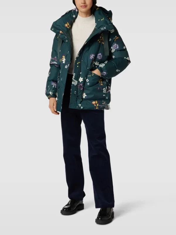 Marc O’Polo Daunenjacke Mit Floralem Muster – Dunkelgrün 1
